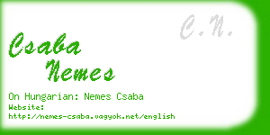 csaba nemes business card